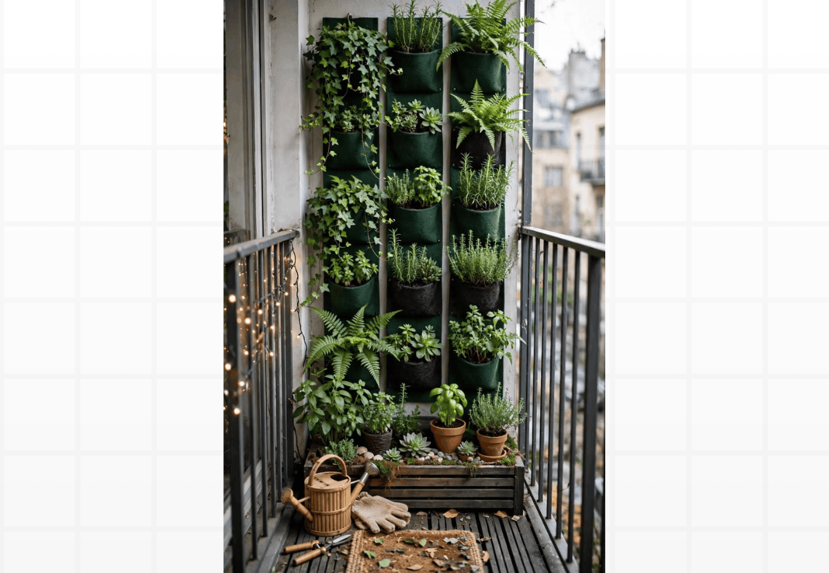 Horta Vertical na Varanda: Estruturas e Vasos Ideais para Otimizar o Espaço em Apartamentos